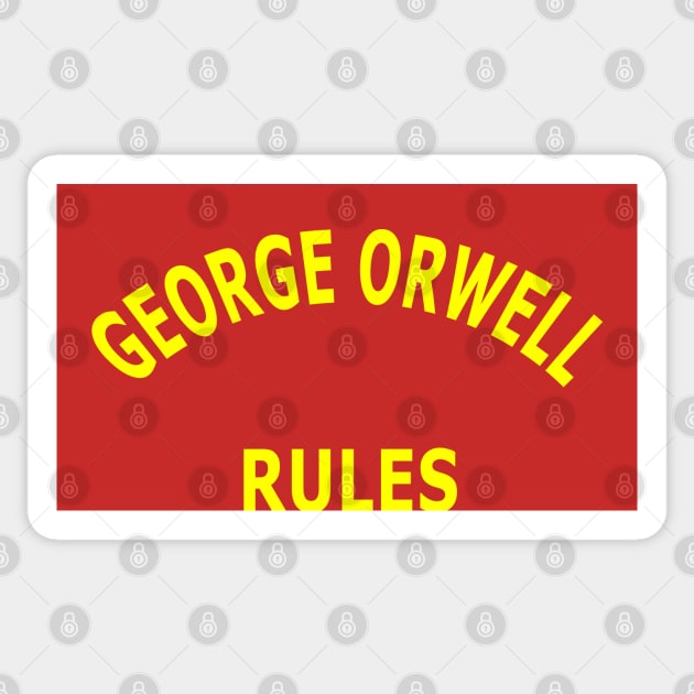 George Orwell Rules Sticker by Lyvershop